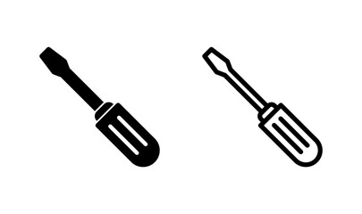 Screwdriver icon logo design. tools sign and symbol