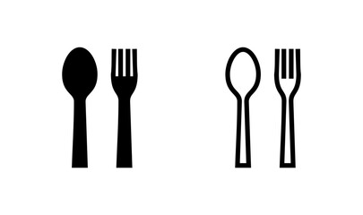 spoon and fork icon logo design. spoon, fork and knife icon vector. restaurant sign and symbol