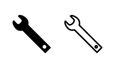 Wrench icon logo design. repair icon. tools sign and symbol
