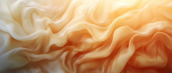 Soft, Draped, Light Peach Colored Fabric Texture.