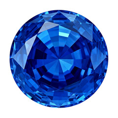 Sapphire isolated on transparent background