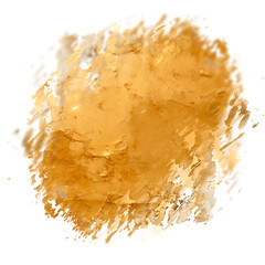 luxurious golden brush stroke effect isolated on a transparent background