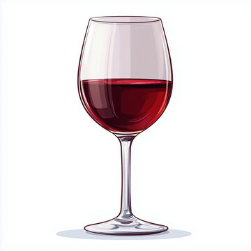 recommend clip art: Red wine glass vector cartoon illustration