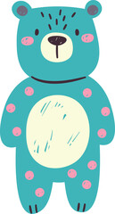 Childish Bear With Dots Pattern