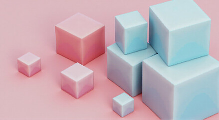 pink and white cubes, cube, box, 3d, cubes, business, block, red, concept, illustration, square, object, design, boxes, puzzle, shape, color, symbol, unique, icon, gift, render, pyramid, different, su