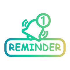 reminder Line Gradient Icon