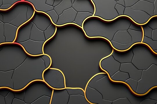Abstract Black Gold Pattern Design Background