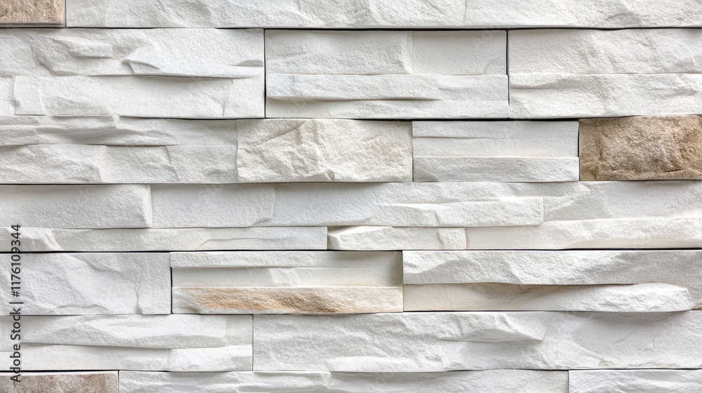 Poster close-up of rustic white stone wall with textured surfaces, perfect for architectural backgrounds, a