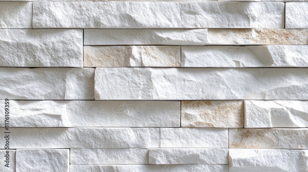 Poster close-up of rustic white stone wall with textured surfaces, perfect for architectural backgrounds, a