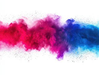 Obraz premium Vibrant Pink Blue Powder Explosion Colorful Background Holi Festival