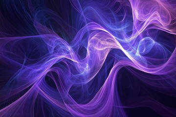 Simple and futuristic abstract smoke background with purple and blue neon 