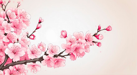 Cherry blossom branch