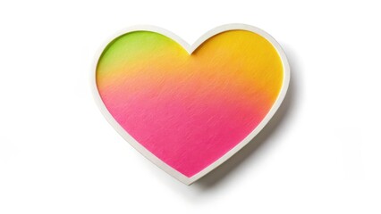 Obraz premium Heart Shape Sticker Isolated on White Background , colorful, isolated, colorful, isolated, simple, heart shape, stickers