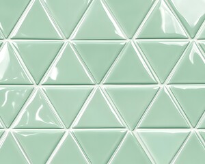 Light Green Glossy Triangular Tile Pattern