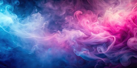 Fototapeta premium Swirling mist of pink hue with blue undertones in abstract background, abstract, ethereal, abstract