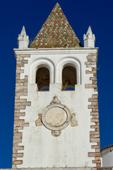 Clock tower without hands in estremoz, Alentejo. Portugal.