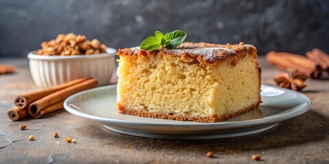 Fresh Magdalena Cake with Cinnamon and Sugar Crumbs, sweet indulgence