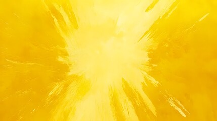 Abstract Yellow Radiating Brushstrokes Art Background