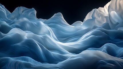 Obraz premium Abstract flowing fabric mountains