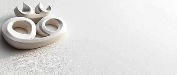 Abstract 3D Rendered Om Symbol.