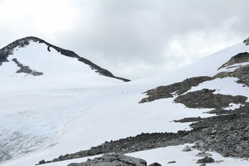 snow covered mountains