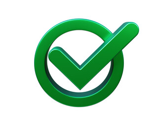 green check mark 3d illustration © Andy March