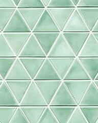 Pattern of Light Green Triangular Tiles