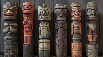 Totem Pole created with Generative AI Technology, ai, generative