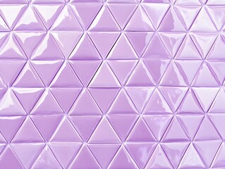Fototapeta premium Repeating Pattern of Glossy Triangular Tiles in Light Purple