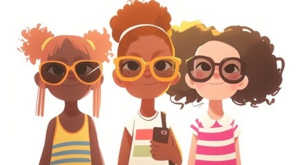 Obraz premium Smart Phone in the Hands of Young Women for Social Media