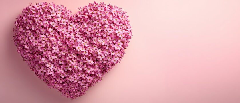 Intricate heartshaped floral patterns on a pale pink background leaving space for text copy space artistic theme ethereal overlay stationery backdrop - Powered by Adobe