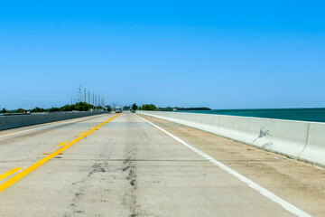 entering the seven mile bridge