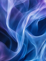 Obraz premium Abstract swirling blue and purple smoke or fabric.