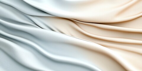 Fototapeta premium Abstract image of flowing beige and grey fabric.
