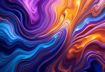 Obraz premium Vibrant abstract background featuring a dynamic mix of colors and chaotic elements A psychedelic and surreal visual art piece