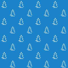 Pine Tree Vector Seamless Pattern