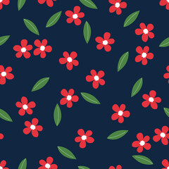 Flower seamless pattern design with beautiful flower and leaves. Flower art. floral and leaf pattern design for fabric, cotton, wallpaper, satin, gift wrap, carpet, background.	