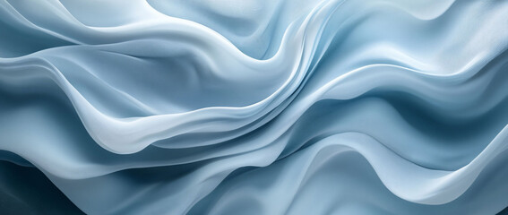 Obraz premium Abstract blue fabric waves background.