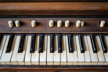 Piano from rhodes isolated on white background