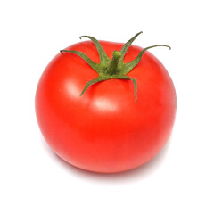 One tomato whole isolated on white background
