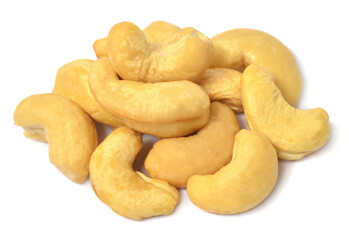 Cashew nut roasted isolated on white background