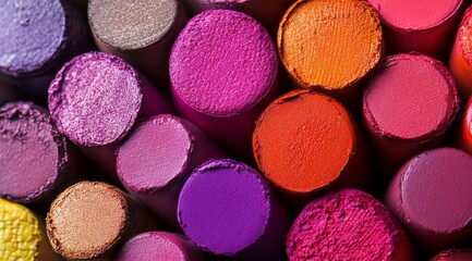 Close-up of colorful pastel chalks.