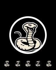 Fototapeta premium illustration of a cartoon snake