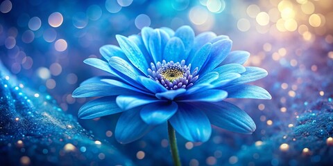 Obraz premium Delicate Blue Flower, Soft Bokeh Background, PNG Stock Photo