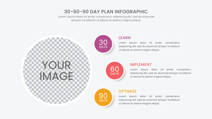 30 60 90 Day Plan strategy infographic
