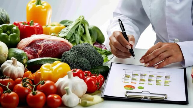 Healthy Meal Preparation: A Nutritionist's Guide Featuring Fresh Produce and Balanced Diet