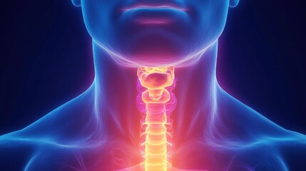 Human Anatomy Cervical Spine Neck  Xray  Medical Illustration  3D Model