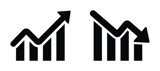 Chart icon vector set. analysis illustration sign collection