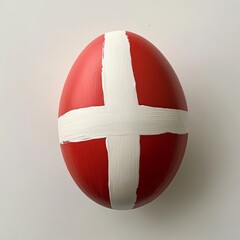 Single Easter Egg Painted in Bright, Mixed Colors