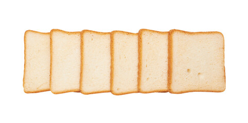 Toasts isolated on white